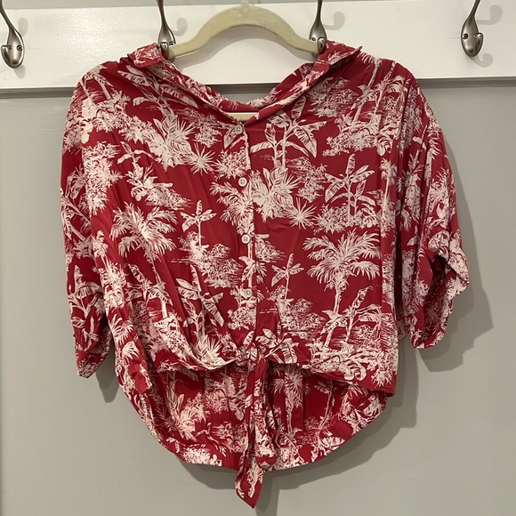 American Eagle Hawaiian Crop Top - Picture 2 of 8